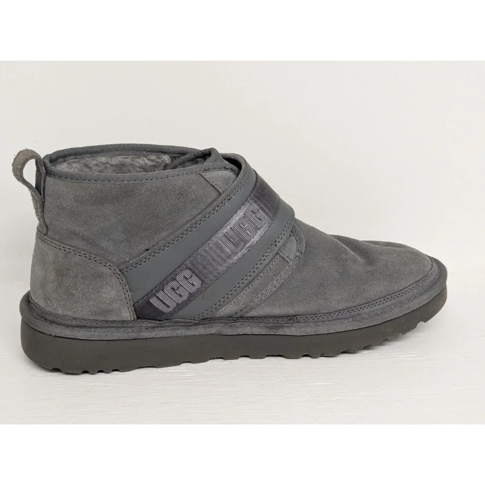 UGG Neumel Snapback Men’s Boots Metal Grey Suede Size 12 Winter Shoes